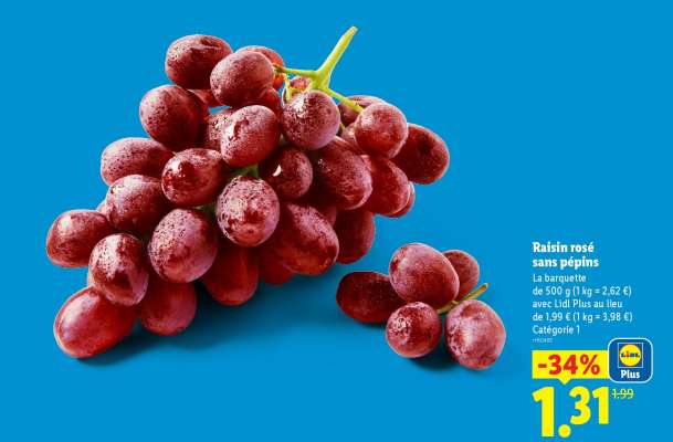 RAISIN ROSE SANS PÉPINS
