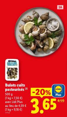 Bulots cuits pasteurisés