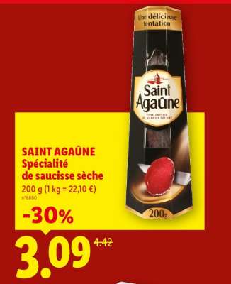 SAINT AGAÛNE Spécialité de saucisse sèche