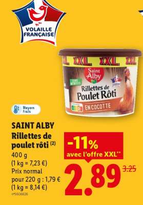 SAINT ALBY Rillettes de poulet rôti