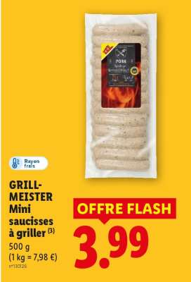 GRILL-MEISTER Mini saucisses à griller
