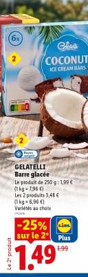 GELATELLI Barre glacée