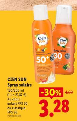 CIEN SUN Spray solaire