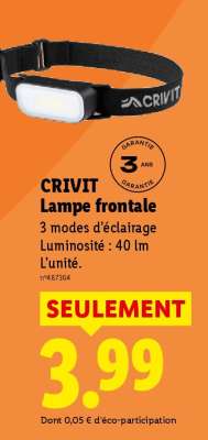 CRIVIT Lampe frontale