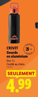 CRIVIT Gourde en aluminium