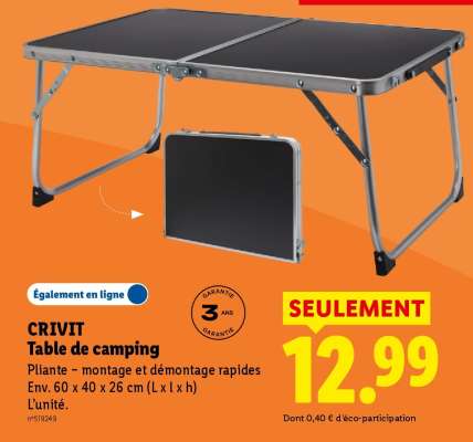 CRIVIT Table de camping