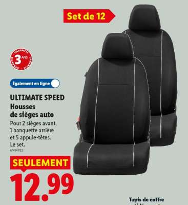 ULTIMATE SPEED Housses de sièges auto