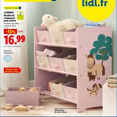 LIVARNO Meuble de rangement pour enfant