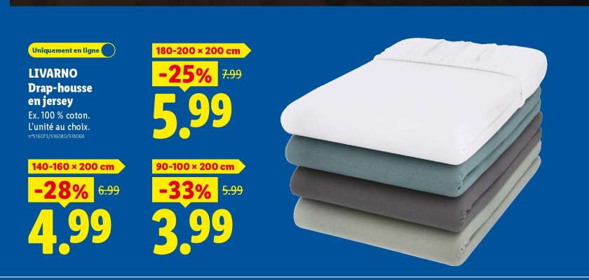 LIVARNO Drap-housse en jersey