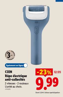 CIEN Râpe électrique anti-callosités