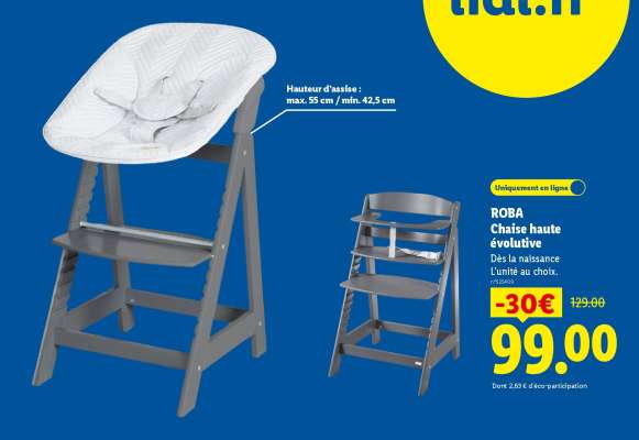 ROBA Chaise haute évolutive