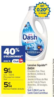 LESSIVE LIQUIDE "DASH"