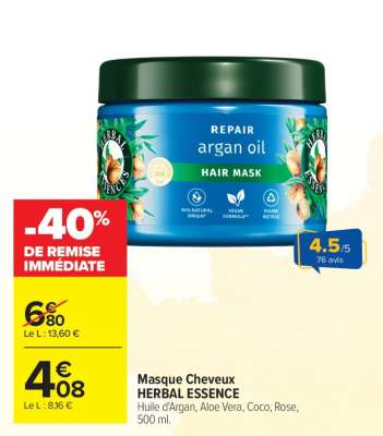 Masque Cheveux HERBAL ESSENCE