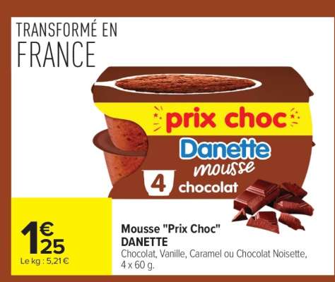 Mousse "Prix Choc" DANETTE