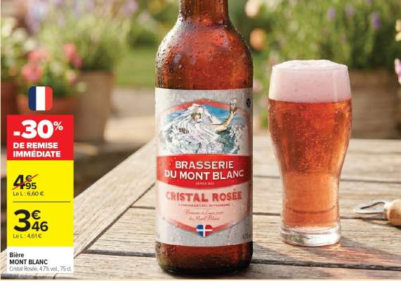 Bière MONT BLANC Cristal Rosée