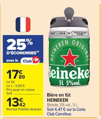 Bière en fût HEINEKEN