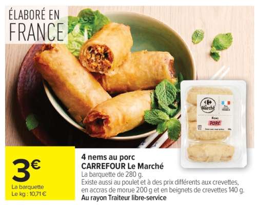 4 nems au porc