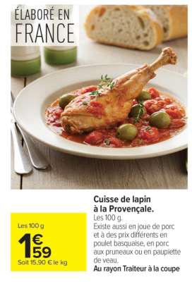 Cuisse de lapin à la Provençale