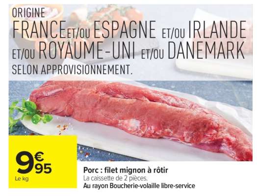 Porc : filet mignon à rôtir