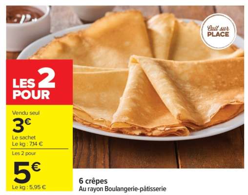 6 crêpes