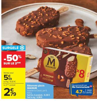 BÂTONNETS GLACÉS MAGNUM