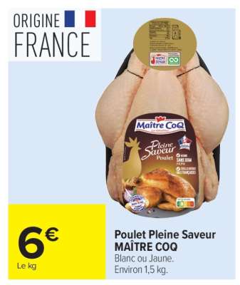 POULET PLEINE SAVEUR MAITRE COQ