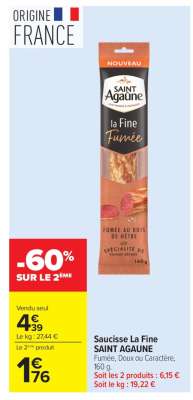 Saucisse La Fine SAINT AGUANE