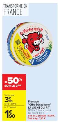 Fromage "Offre Découverte" LA VACHE QUI RIT