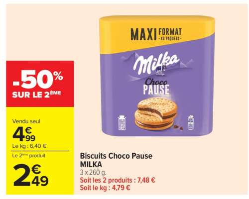 Biscuits Choco Pause Milka