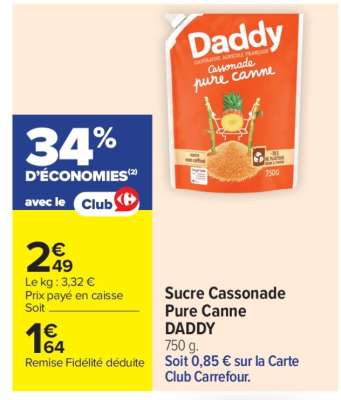 Sucre Cassonade Pure Canne Daddy