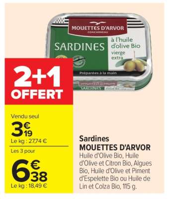 SARDINES "MOUETTES D'ARVOR"