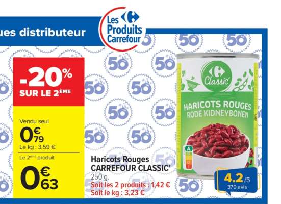 Haricots Rouges CARREFOUR CLASSIC'