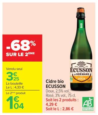 CIDRE BIO "ÉCUSSON"