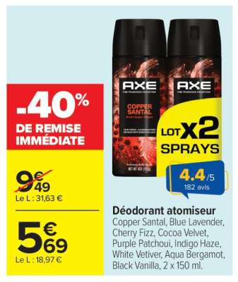 Axe Déodorant atomiseur