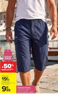 Pantacourt Homme