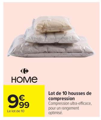 Lot de 10 housses de compression
