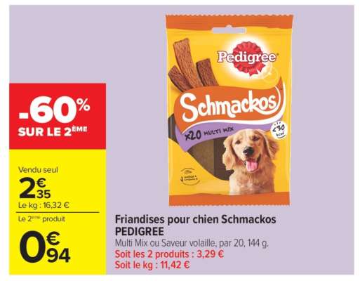 Friandises pour chien Schmackos PEDIGREE