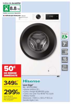 Hisense Lave-Linge