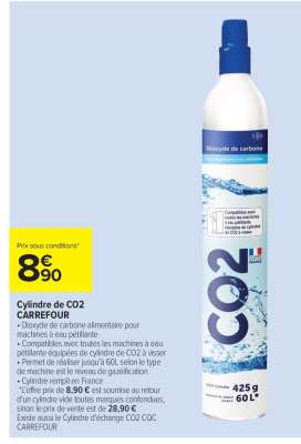 Cylindre de CO2 CARREFOUR