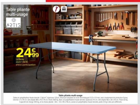 Table Pliante multi-usage