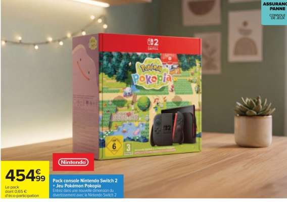 Pack console Nintendo Switch 2 + Jeu Pokémon Pokopia
