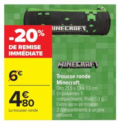 Trousse ronde MINECRAFT