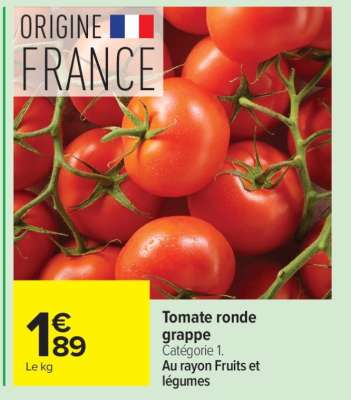 Tomate ronde grappe