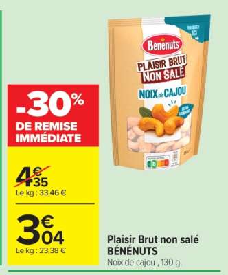 PLAISIR BRUT NON SALÉ “BÉNENUTS”