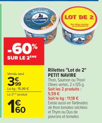 Rillettes "Lot de 2" PETIT NAVIRE