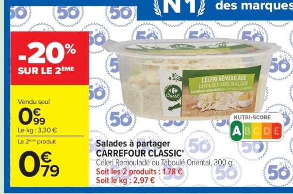 Salades à partager CARREFOUR CLASSIC'
