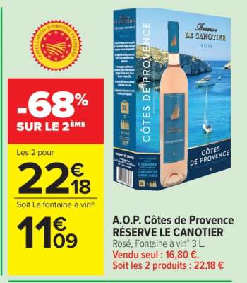 A.O.P. Côtes de Provence RÉSERVE LE CANOTIER