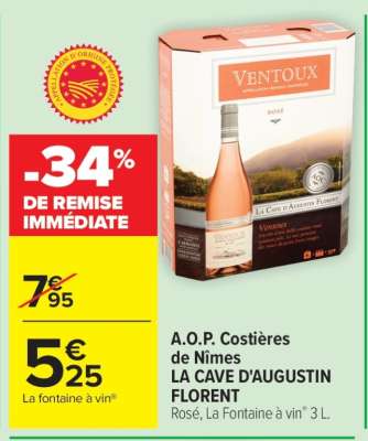 A.O.P. Costières-de-Nîmes LA CAVE D'AUGUSTIN FLORENT