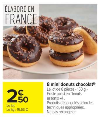 8 mini donuts chocolat
