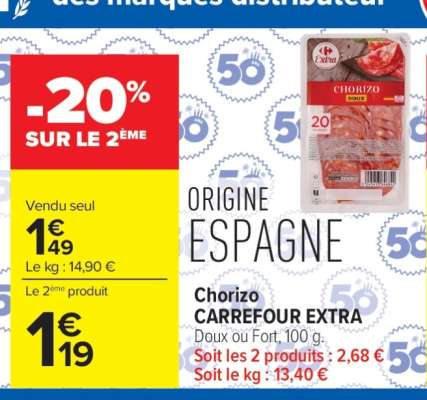 Chorizo Carrefour Extra